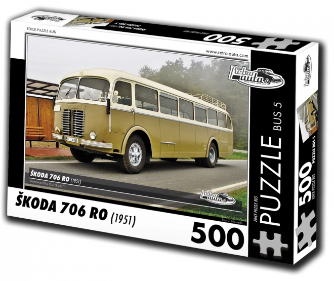 Retro Puzzle Autobus Škoda 706 RO