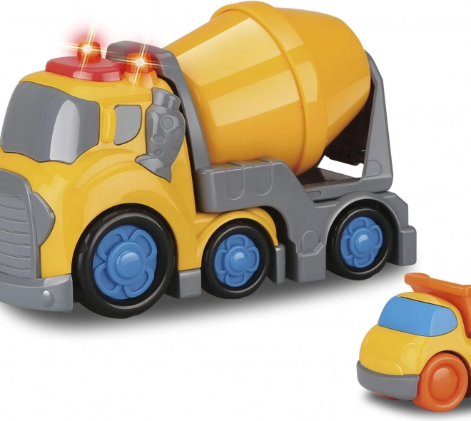 Kiddy auto miešačka s efektmi a mini sklápacie auto
