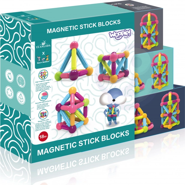 Woopie magnetické stavebnice vzdelávacie veľké 28 ks