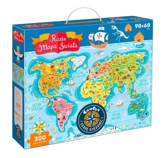 Czuczu: Puzzle Mapa Sveta 300 ks