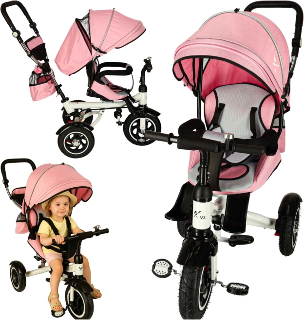 Detská Trojkolka Trike Fix V3 s Otočným Sedadlom a Strieškou