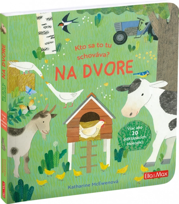 Kto sa to tu skrýva? - Na dvore - Kniha s otváracími okienkami