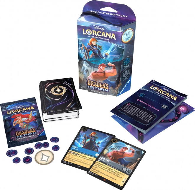 Ravensburger Disney Lorcana: Návrat Uršuly - Štartovací Balíček Sefír a Oceľ