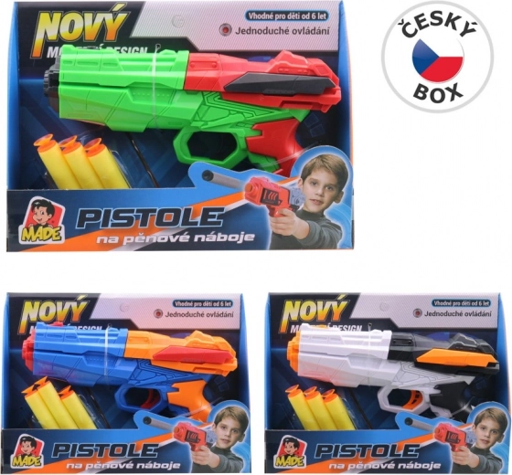 Pištole so softovými nábojmi pre deti, 20 cm