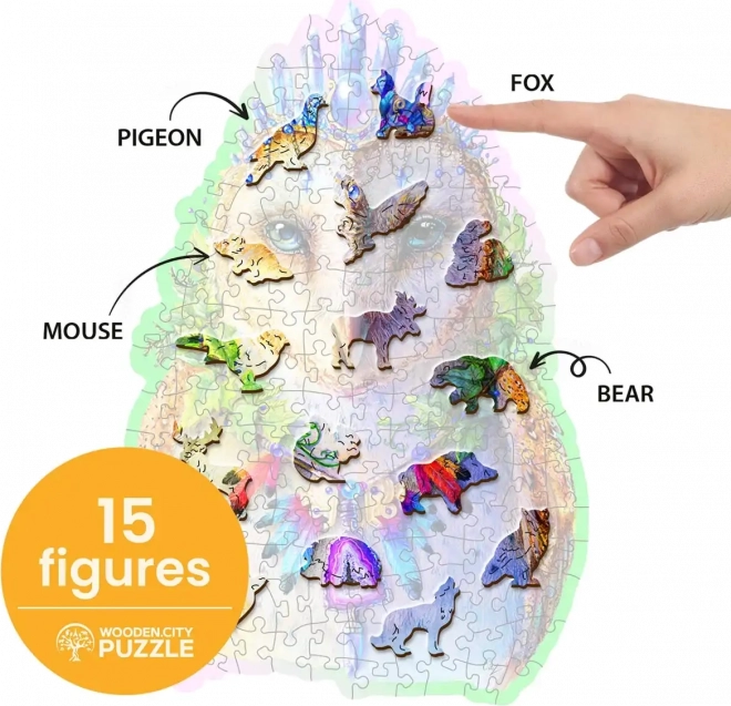 Drevené puzzle Sličná sova 150 dielikov