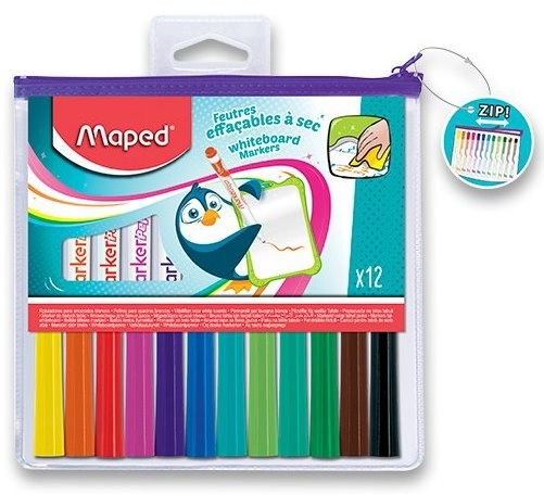 Maped popisovače na biele tabule Fun Colours 12 ks