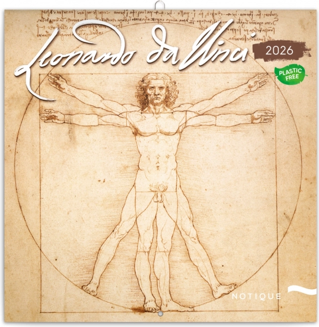 Poznámkový kalendár Leonardo da Vinci 2026