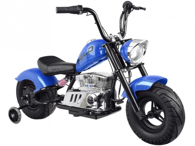Elektrický chopper motocykl pre deti – Modrá