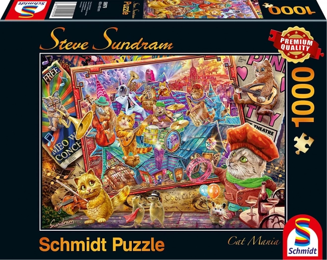 Puzzle Mačacia mánia 1000 dielikov