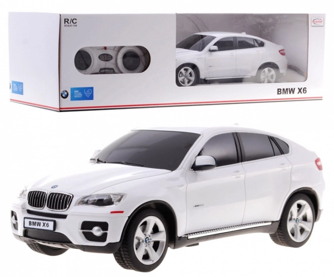 Rastar zábavný SUV model BMW X6 biele - diaľkovo ovládané auto