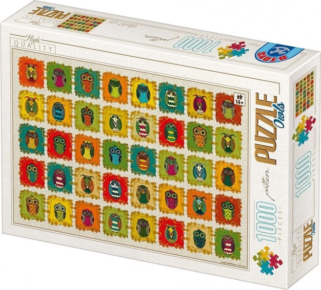 Puzzle vzorkovník: sovy 1000 dielikov