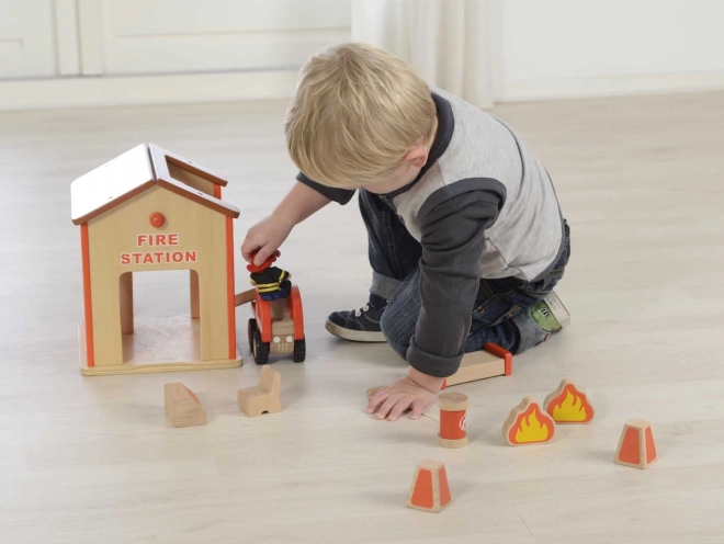 Drevená mini hasičská stanica Masterkidz