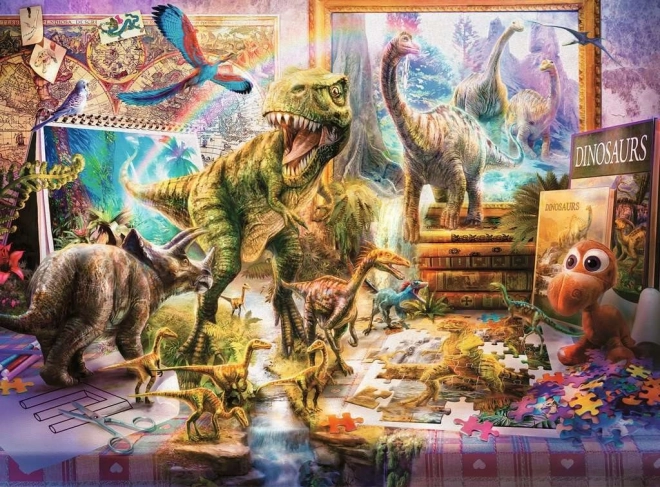 Ravensburger Puzzle Dinosauři ožívajú XXL 100 dielikov