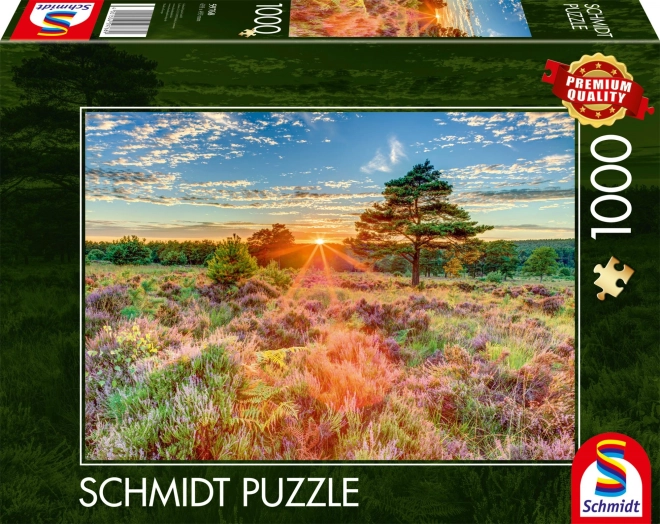 Puzzle Západ slnka na vresovisku 1000 dielikov