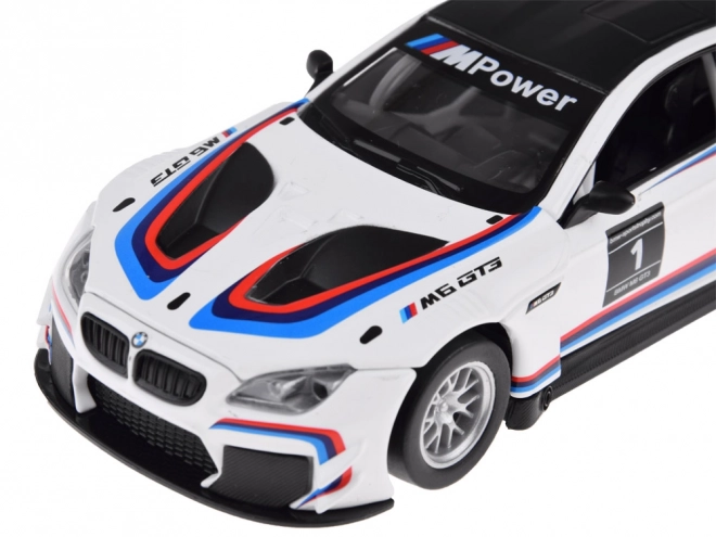 Kovový model športového auta BMW M6 GT3 v mierke 1:32