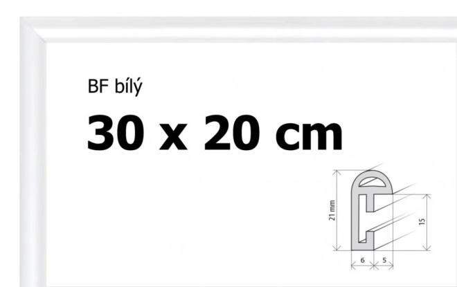Plastový rám 30x20 cm biely