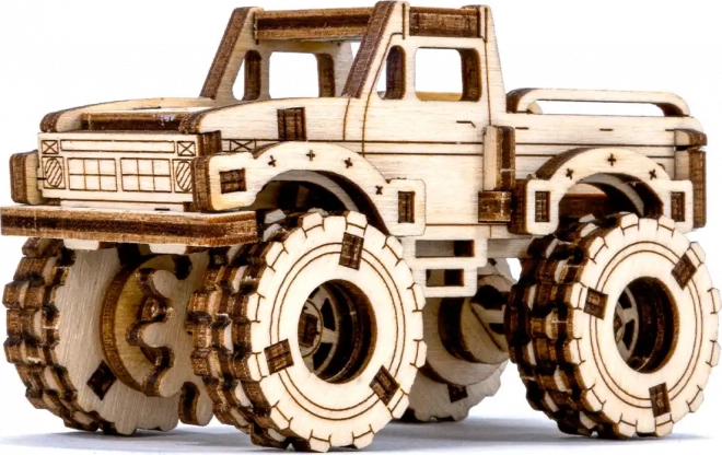 Drevené 3D puzzle Rýchly Monster Truck