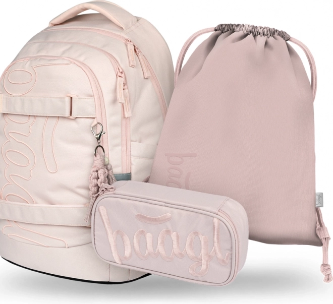 Baagl set Skate Max Creamy: Batoh, Peračník a Vrecko