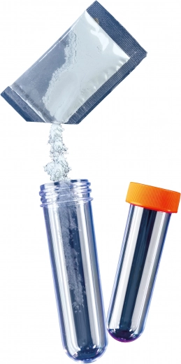 Praktické miešanie v skúmavkách