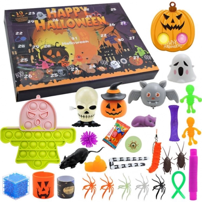 Kreatívny kalendár Halloween s hračkami Pop It Fidget Toys