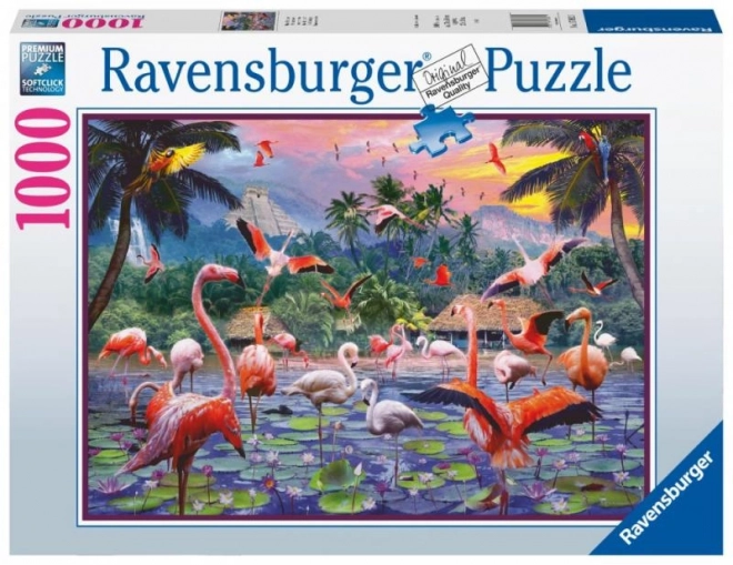 Puzzle Ružoví Plameniaci 1000 Dielikov