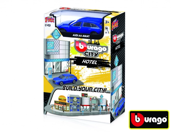 Bburago hotel s modelom auta 1:43