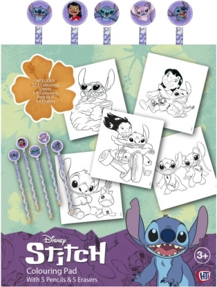 Lilo a Stitch omaľovánky s pastelkami