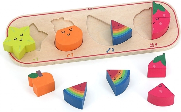 Vkladacie Puzzle Učím sa Počítať Ovocie Sarah Betz