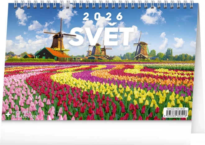 Stolný kalendár Svet 2026
