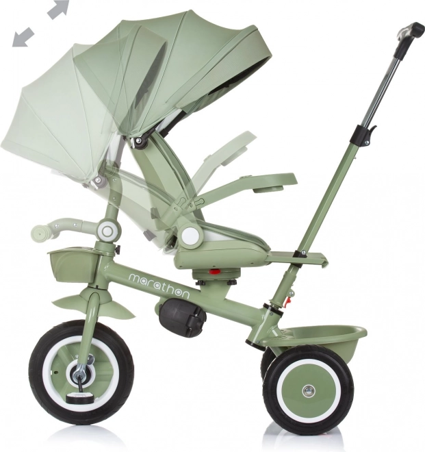 Detská trojkolka so strieškou Marathon 2v1 Pastel Green