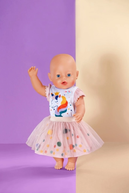Baby Born jednorožcové tutu šaty pre bábiky