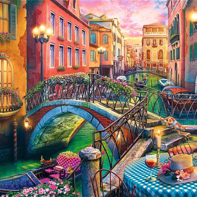 Puzzle Večer v Benátkach 3000 dielikov