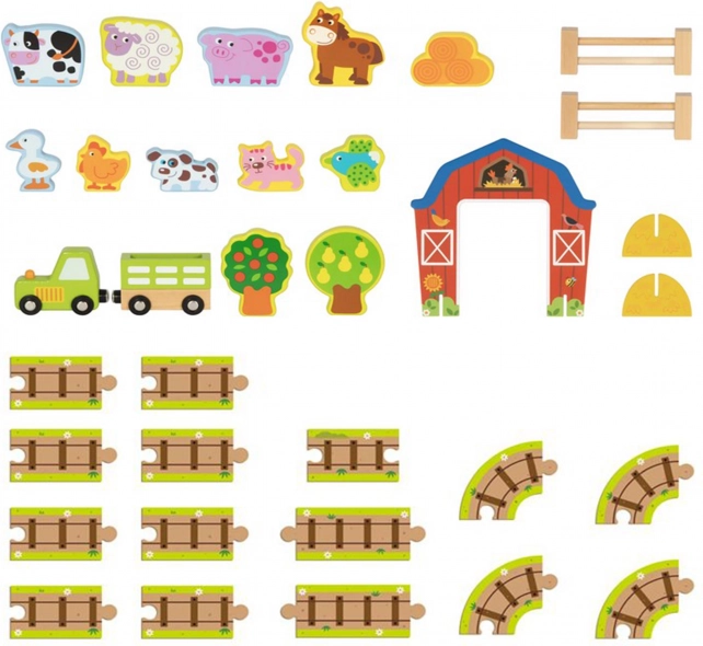 Drevená farma v kufríku Tooky Toy