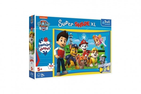 Puzzle Super Shape XL Paw Patrol: Šťeniatkoví kamaráti 104 dielikov