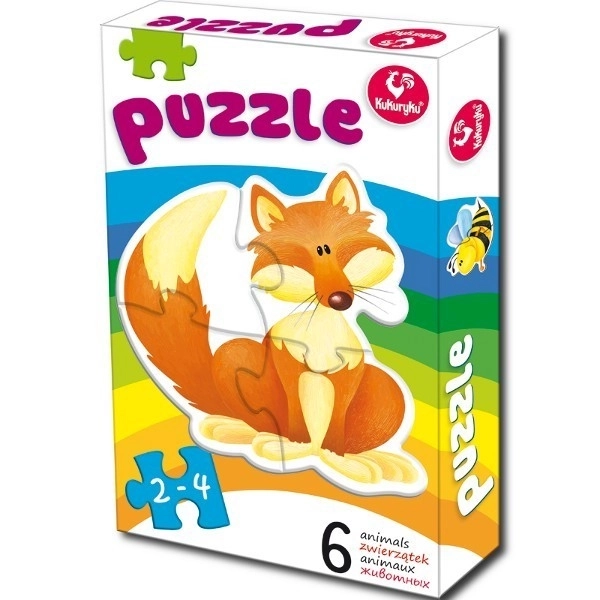 Kukuryku Detské puzzle zvieratká 6v1