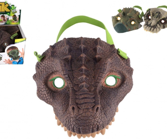 Gumená dinosauří maska na karneval