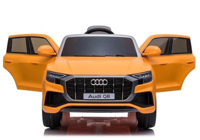 Elektrické auto Audi Q8 pre deti, žlté lakované