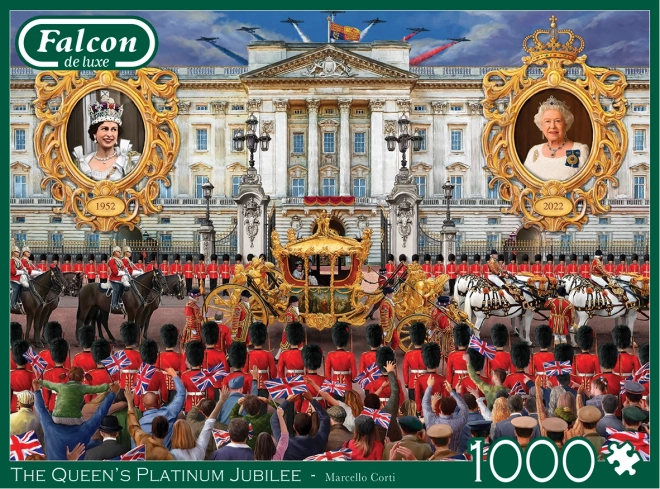 Puzzle Falcon Královnino Platinové Výročí 1000 Dielikov