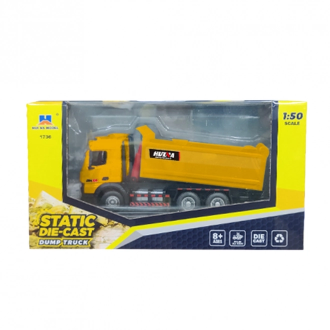 Kovový sklápacie auto žltý Huina 1:50