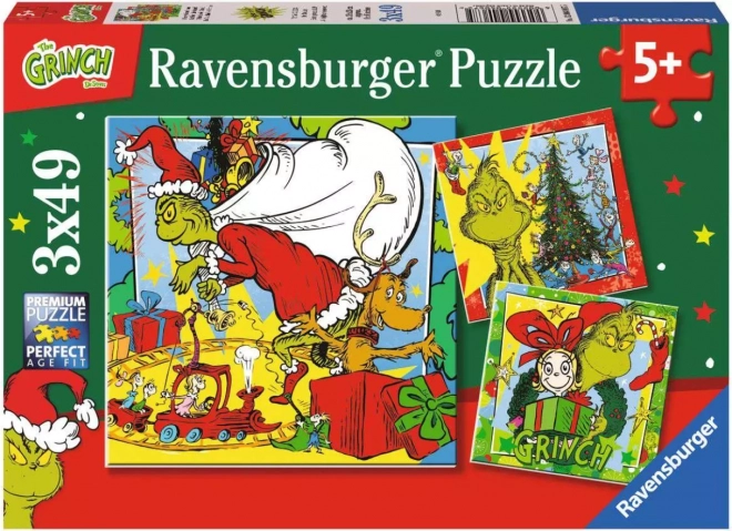 Ravensburger puzzle Grinch 3x49 dielikov