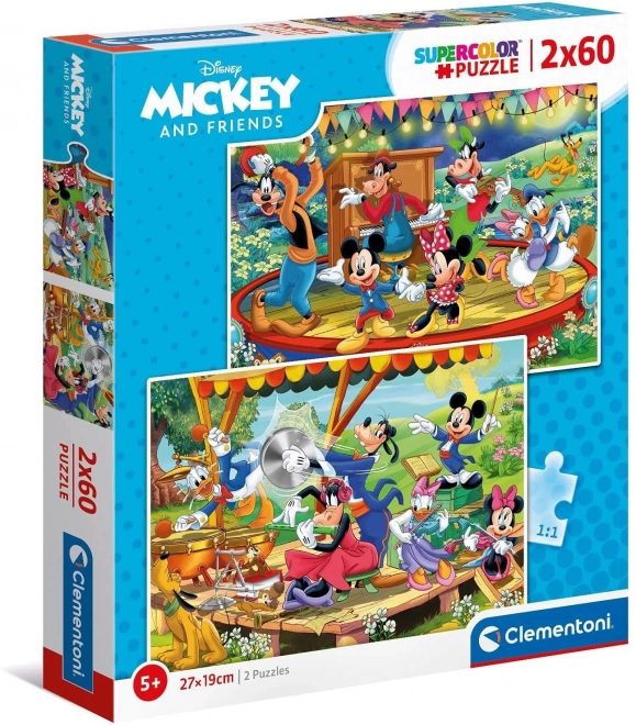 Clementoni Puzzle Mickey a Priatelia 2x60 dielikov