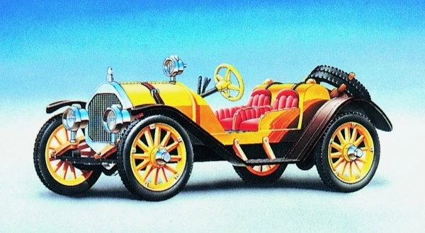 Model historického auta Mercer Raceabout 1912