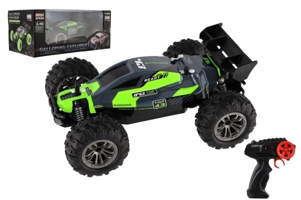 Auto RC Buggy rýchlostné 2,4GHz plastové 25cm s batériami zelené