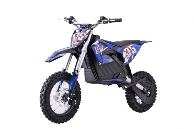 Modrý elektrický pit bike