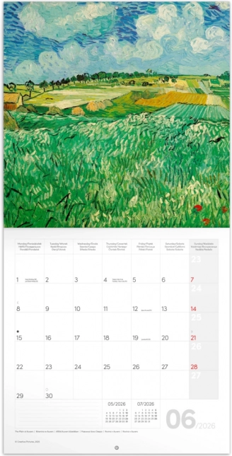 Poznámkový kalendár Vincent van Gogh 2026