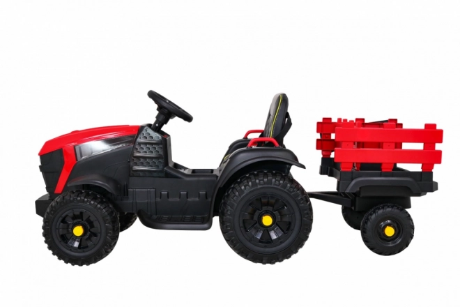 Titánový traktor s prívesom Červený
