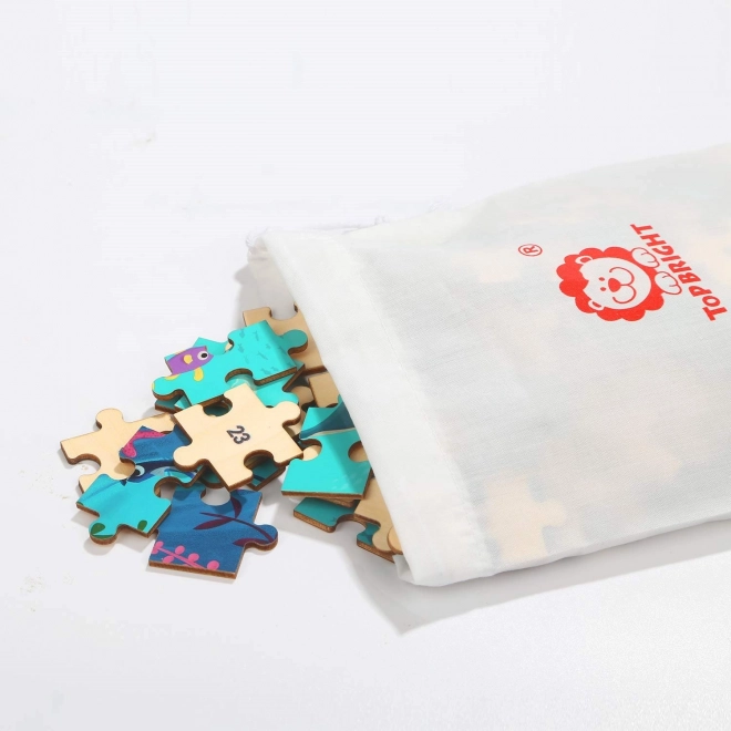 TOP BRIGHT Drevené puzzle Morský svet
