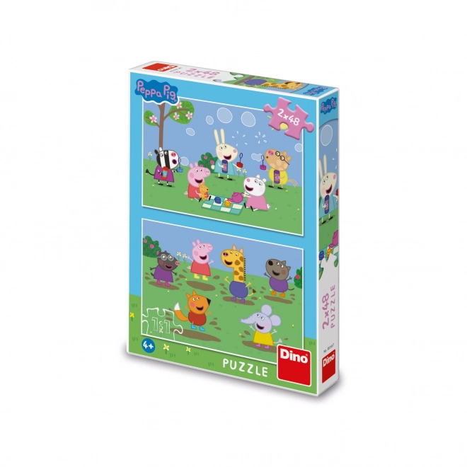 Puzzle Peppa Pig a kamaráti 2x48 dielikov