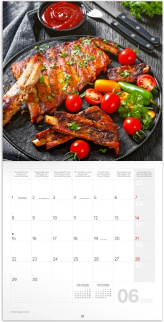 Poznámkový kalendár Gourmet 2026