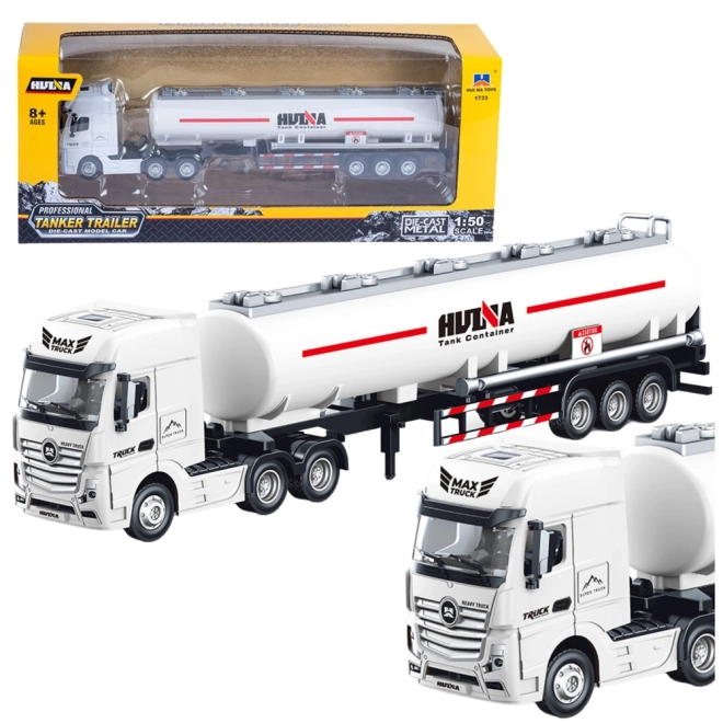 Kovový model cisteren Huina 1:50 biela